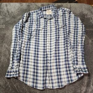 Route 66 Distinctive details long sleeve button up shirt embroidered sz L 2351